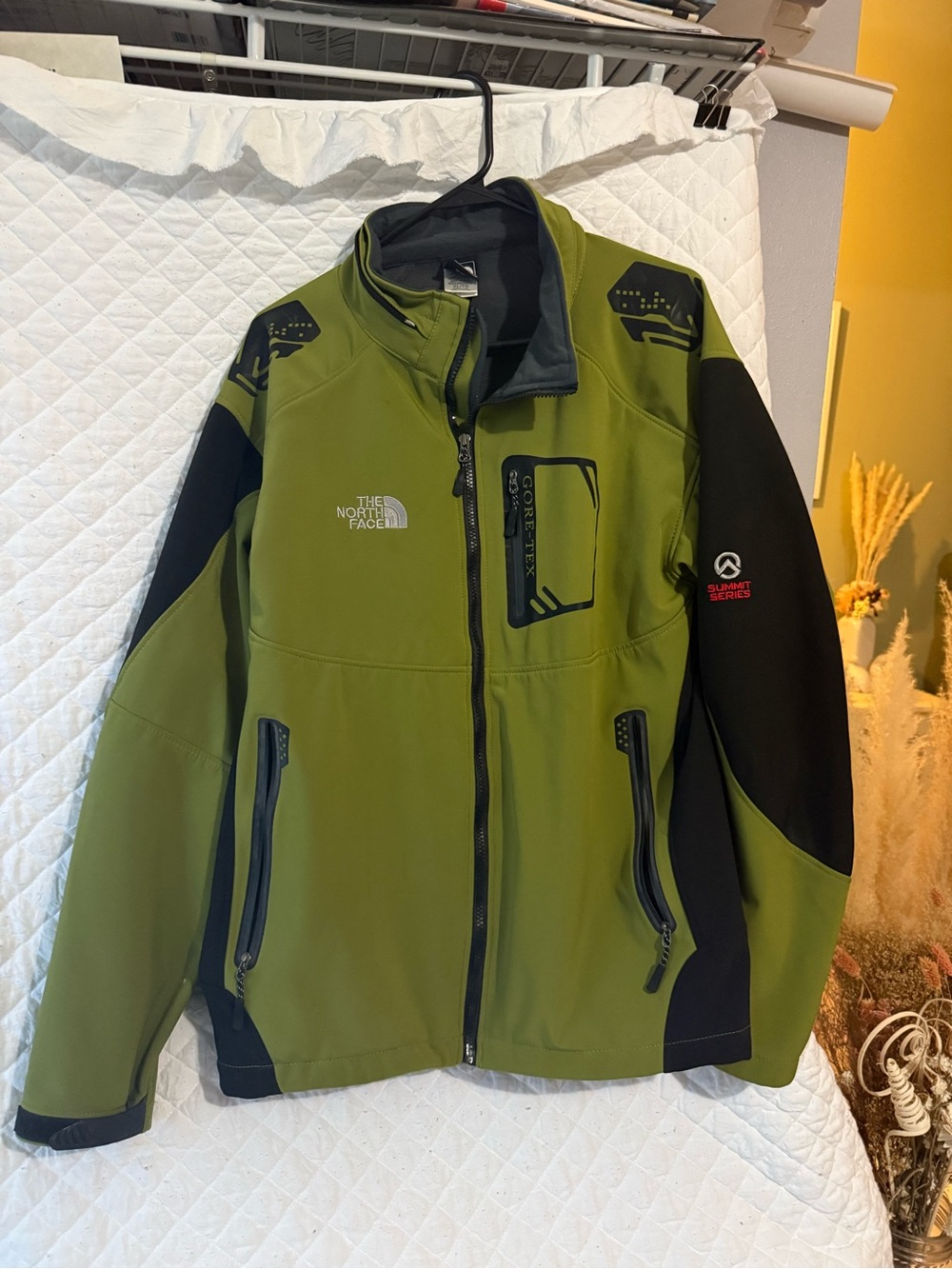 The North Face Green and Black Summit Series Softshell Jacket
